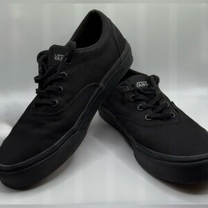 Vans Women’s All-Black Authentic Canvas Sneakers Size 8.5